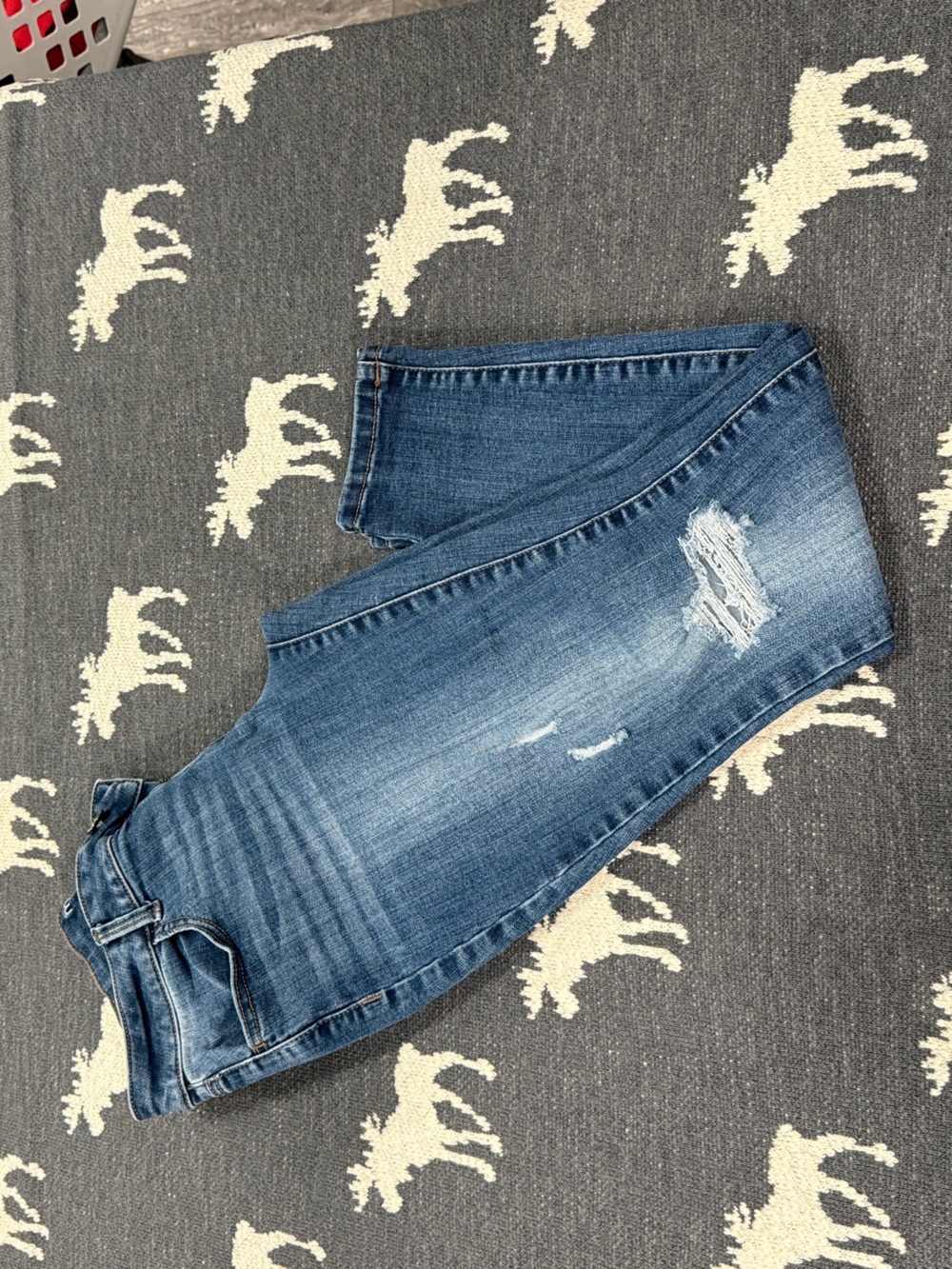 Maurices Distressed Medium Blue Skinny Jeggings